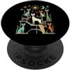 Mid-century Modern Cats 50's 60s Style V Retro Vintage Mid-century Modern Look Cats 50's 60's Style PopSockets PopGrip Adesivo