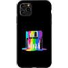 Retro Colorful Paint Vibes Custodia per iPhone 11 Pro Max Floppy Disk retrò con vernice gocciolante