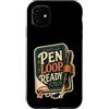Jimbeels Custodia per iPhone 11 PEN LOOP READY Diario Penna Scrittura