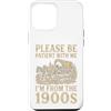 Timeless Era Wit Custodia per iPhone 12 Pro Max Paziente con me, vengo dall'umorismo del carro del 1900