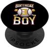 Nostalgic Birthday Party Supply for Base 3 anni Baseball Tema Compleanno Ragazzo Sport Fan Party PopSockets PopGrip Adesivo