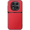 Kepuch Cover per Redmi Note 14 Pro 4G - Custodia Case Piastra Metallica Incorporata Litchi Grano - Rosso