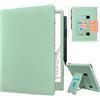 Caweet Custodia per Pocketbook InkPad One 10,3 (modello 2026), in pelle PU di alta qualità con supporto pieghevole, scomparto per carte di credito e cinturino da polso, verde