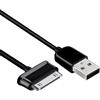 CABLEPELADO Cavo di alimentazione per Samsung Galaxy Tab, cavo di trasferimento dati per Galaxy Tab, cavo USB per tablet Samsung, 1 metro, nero