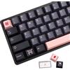 MOLGRIA Set di 136 copritasti Night Sakura per tastiera di dimensioni standard, tappi per tasti personalizzati in PBT Cherry Profile con estrattore per tasti Cherry MX 104/87/68/61 60% ANSI/ISO layout