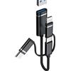 Kefiany Adattatore USB C Lightning Micro USB Maschio a USB-A Femmina OTG 3.0 Cavo per IPhone 16 15 14 per IPad Tipo C Connettore Compatibile con Samsung Lettore Audio Chiavetta USB Esterna PC Tablet
