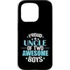 two nephews uncle pride awesome boys fam Custodia per iPhone 15 Pro Orgoglioso zio di due ragazzi fantastici