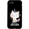 EduEly Studio Shop - Officially Licensed Custodia per iPhone SE (2020) / 7/8 Trust Me I'm A Unicorn, simpatico gatto arcobaleno