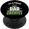 Chemist Dad Lab Scientist Proud Father C Orgoglioso papà di un fantastico scienziato di laboratorio chimico PopSockets PopGrip Adesivo
