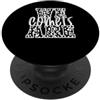 Leopard Game Day School Sports Designs b We Are Comets School Spirit Girly Team Mascotte Gioco Notte PopSockets PopGrip Adesivo