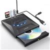 UNITEK Masterizzatore esterno USB 3.0&Type C Unità CD/DVD esterna -/+RW con slot per scheda SD per PC Laptop, Desktop, Portatile, Macbook Pro/Air per Windows 11/10/8.1/7/XP/Vista/Linux/MacOS