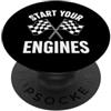 Retro Fan For Dad Vintage Motorsport Divertente detto Avviare i motori da corsa sarcastica PopSockets PopGrip Adesivo