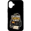 Jimbeels Custodia per iPhone 16 Plus CALLSIGN CHECK FIRST Radioamatore Stazione Microfono