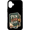 Jimbeels Custodia per iPhone 16 Plus PEN LOOP READY Diario Penna Scrittura