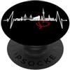 Regali di Amburgo con cuore tedesco Amburgo skyline battito del cuore Germania amante Hamburg PopSockets PopGrip Adesivo