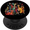 Mid-century Modern Cats 50's 60s Style V Retro Vintage Mid-century Modern Look Cats 50's 60's Style PopSockets PopGrip Adesivo