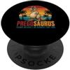Preggosaurus Funny Pregnancy Announcemen Preggosaurus Rawr Means I'm Hungry for Two Funny Pregnancy PopSockets PopGrip Adesivo