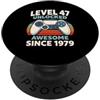 Level 47 Unlocked Awesome Since 1979 Livello 47 sbloccato fantastico dal 1979 PopSockets PopGrip Adesivo