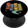 Mid-century Modern Cats 50's 60s Style V Retro Vintage Mid-century Modern Look Cats 50's 60's Style PopSockets PopGrip Adesivo