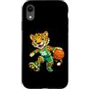 Bahaa's Tee Custodia per iPhone XR Leopard Basketball Mascot Dribbling Sports Graphic