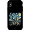 Starry Cat Creations Custodia per iPhone X/XS Pittore Gatto Vorticoso Notte Cielo Arte Felino