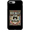 Deer Valley Travel Art Studio Custodia per iPhone 7 Plus/8 Plus Deer Valley Utah bandiera vintage montagna viaggio grafica