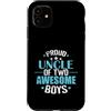 two nephews uncle pride awesome boys fam Custodia per iPhone 11 Orgoglioso zio di due ragazzi fantastici