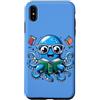 Book Lover Bookworm Reader And Retro Vin Custodia per iPhone XS Max Bibliotecario Libro Mare Oceano Calamaro Gigante Lettura Divertente Polpo