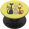 Mid-century Modern Cats 50's 60s Style V Retro Vintage Mid-century Modern Look Cats 50's 60's Style PopSockets PopGrip Adesivo