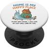 Ironic Introvert Quotes & Gifts La casa di Cute Little Snail Home è il mio posto felice PopSockets PopGrip Adesivo