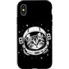 Space Cat Astronaut Galaxy Gifts Men Wom Custodia per iPhone X/XS Gatto Astronauta Casco Spazio Gatto Galassia Pianeti Gattino Amante