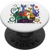 Mid-century Modern Cats 50's 60s Style V Retro Vintage Mid-century Modern Look Cats 50's 60's Style PopSockets PopGrip Adesivo