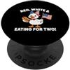 Funny Pregnancy Announcement July 4th Te Funny Pregnancy Announcement Red, White Eating for Two Goose PopSockets PopGrip Adesivo