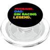 Gamer Retro Arcade Style Sarcastic Humor Divertente Detto Marito Papà Sim Racing Legend PopSockets PopGrip per MagSafe