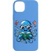 Book Lover Bookworm Reader And Retro Vin Custodia per iPhone 14 Plus Bibliotecario Libro Mare Oceano Calamaro Gigante Lettura Divertente Polpo