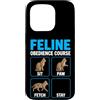 Purrfectly Untrainable Felines Custodia per iPhone 15 Pro Corso di obbedienza felina divertente formazione per gatti