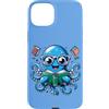 Book Lover Bookworm Reader And Retro Vin Custodia per iPhone 15 Plus Bibliotecario Libro Mare Oceano Calamaro Gigante Lettura Divertente Polpo