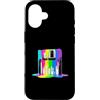Retro Colorful Paint Vibes Custodia per iPhone 16 Floppy Disk retrò con vernice gocciolante
