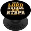 Christian Bible Scripture Proverbs 19 9 Il Signore guida i nostri passi Proverbi 16:9 Versetto della Bibbia PopSockets PopGrip Adesivo