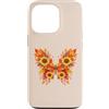 Autumn Butterfly Studio Custodia per iPhone 13 Pro Design autunnale con girasole e farfalle