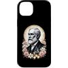 Catholiccore Catholic Core Aesthetic Ath Custodia per iPhone 14 Plus Darwin Evoluzione Teoria Coquette Cattolico Sacro Vintage