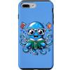 Book Lover Bookworm Reader And Retro Vin Custodia per iPhone 7 Plus/8 Plus Bibliotecario Libro Mare Oceano Calamaro Gigante Lettura Divertente Polpo