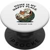Ironic Introvert Quotes & Gifts Home Is My Happy Place - Tartaruga carina che legge un regalo introverso PopSockets PopGrip Adesivo