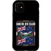 Hamilton Travel Art Studio Custodia per iPhone 11 Hamilton Bandiera Nuova Zelanda Vintage Travel Graphic