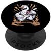 Womens Goose Themed Mens Goose Decor Goo Goose Things - Oca divertente che suona la chitarra Star Rock Roll Goose PopSockets PopGrip Adesivo