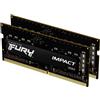 Kingston Technology FURY 32GB 3200MT/s DDR4 CL20 SODIMM (Kit of 2) Impact - KF432S20IBK2/32
