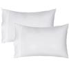 Lirex 2 Federe 50 x 80 cm, 100% Cotone Raso, Traspirante, Rinfrescante, Morbido per un Sonno di Qualità,Certificate Oeko-Tex, Federe con Chiusura A Busta, Bianco
