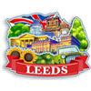 Quwsne Magnete da frigorifero Leeds UK, souvenir da viaggio in città, regali turistici 3D classici monumenti fatti a mano, artigianato per la decorazione della casa -1456