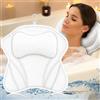 BARAKYEG Cuscino da Bagno,Cuscino Vasca da Bagno 4D Mesh,Cuscini Poggiatesta da Vasca,6 Ventose Antiscivolo,Cuscino Poggiatesta Supportare la Schiena,Collo Testa Vasca da Bagno,Spa Domestica,Antimuffa