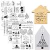 Tixlux Rub On Sticker 19 x 14 cm grande formato Natale trasferimenti 4 pezzi frasi per Raysin Keraflott vetro legno decorazioni fai da te Rub On pellicola Rubons adesivi (Natale)